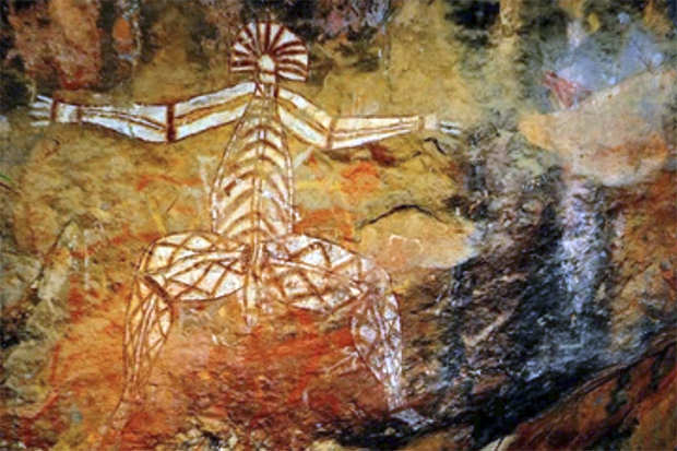 rock art of a ancestral lightning man